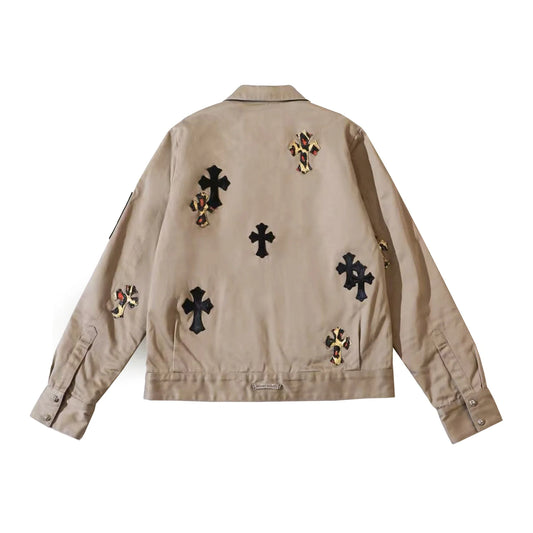 1of1 Lil Baby Black Leopard Cross Patch Jacket