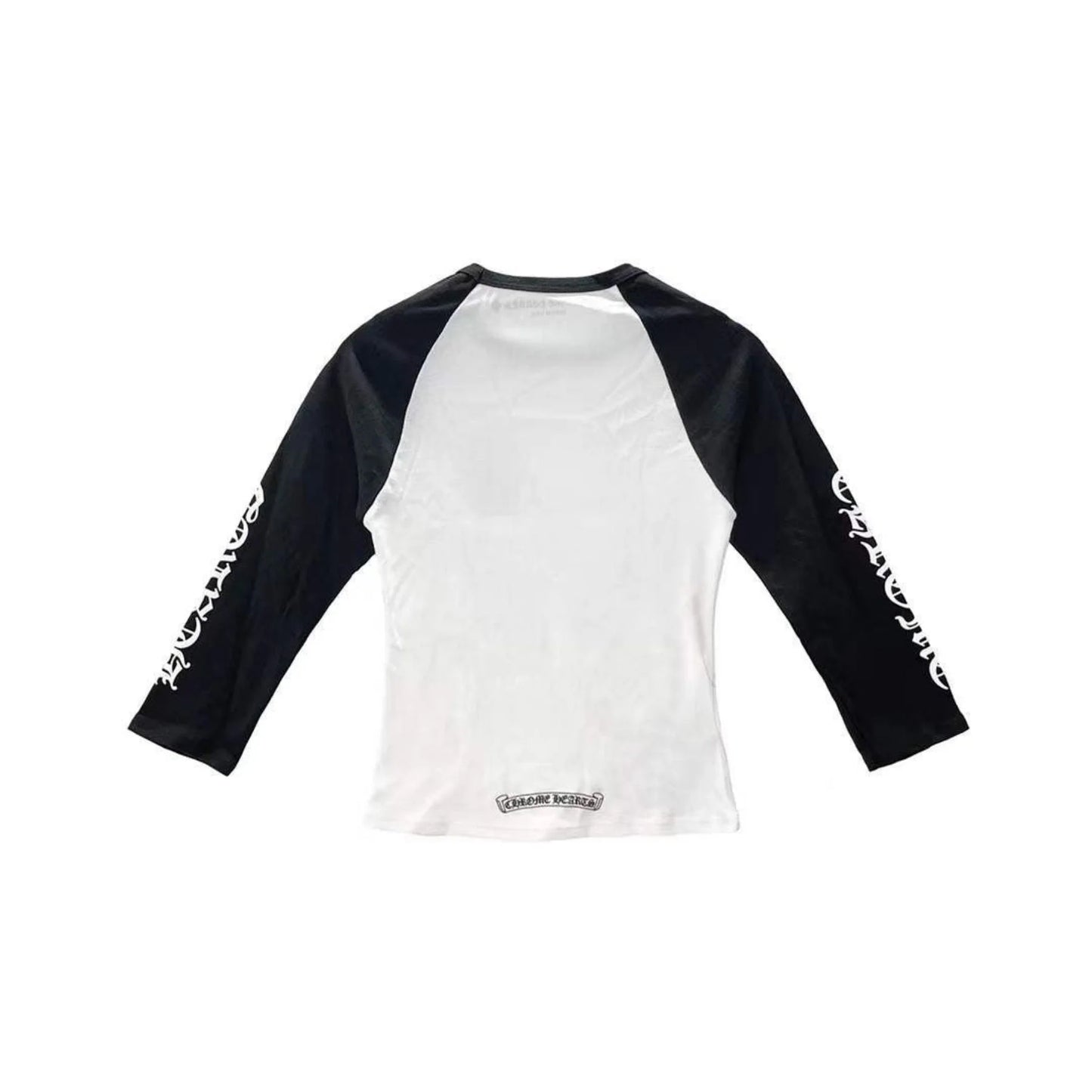Black White Dagger Baseball Long Sleeve Tee