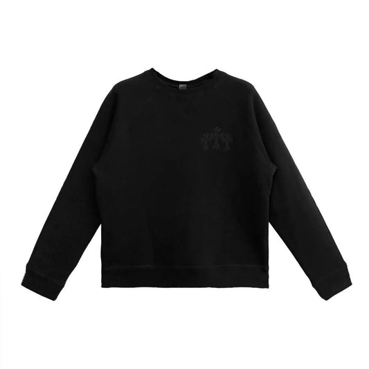 Black Sweatshirt CH Logo Cross Leather Patch