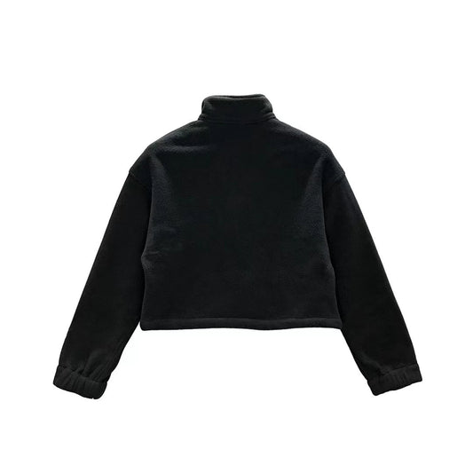 Chrome Hearts Horseshoe Half Zip Cropped Sweatshirt