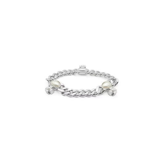 Chrome Hearts Gaby Orb Pearl Cuban Chain Bracelet