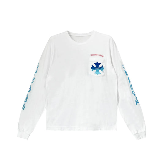 Harajuku Exclusive White Long Sleeve Pocket T-Shirt