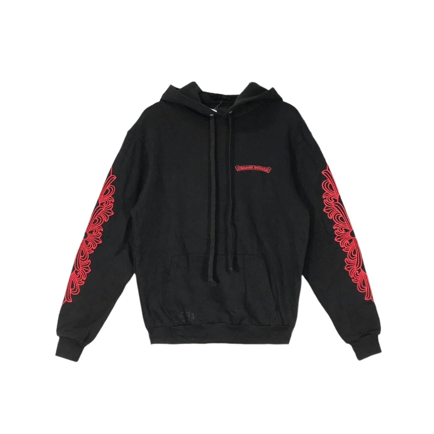 Horseshoe Red Cross Sleeve Black Hoodie