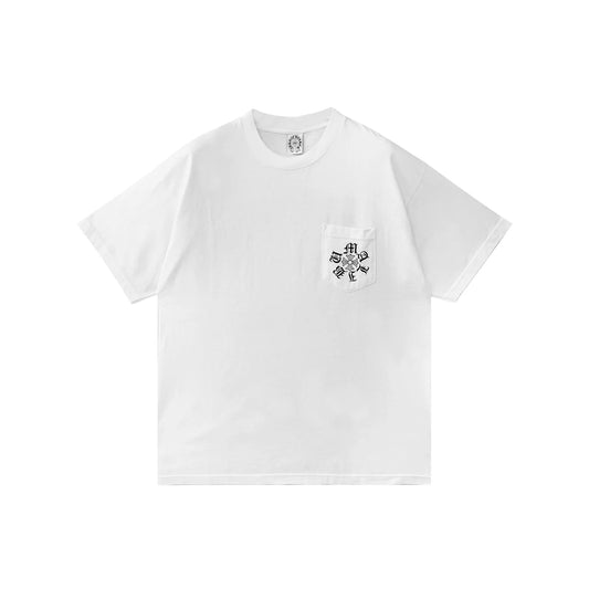Malibu Exclusive Cross Scroll Chrome Hearts White Tee