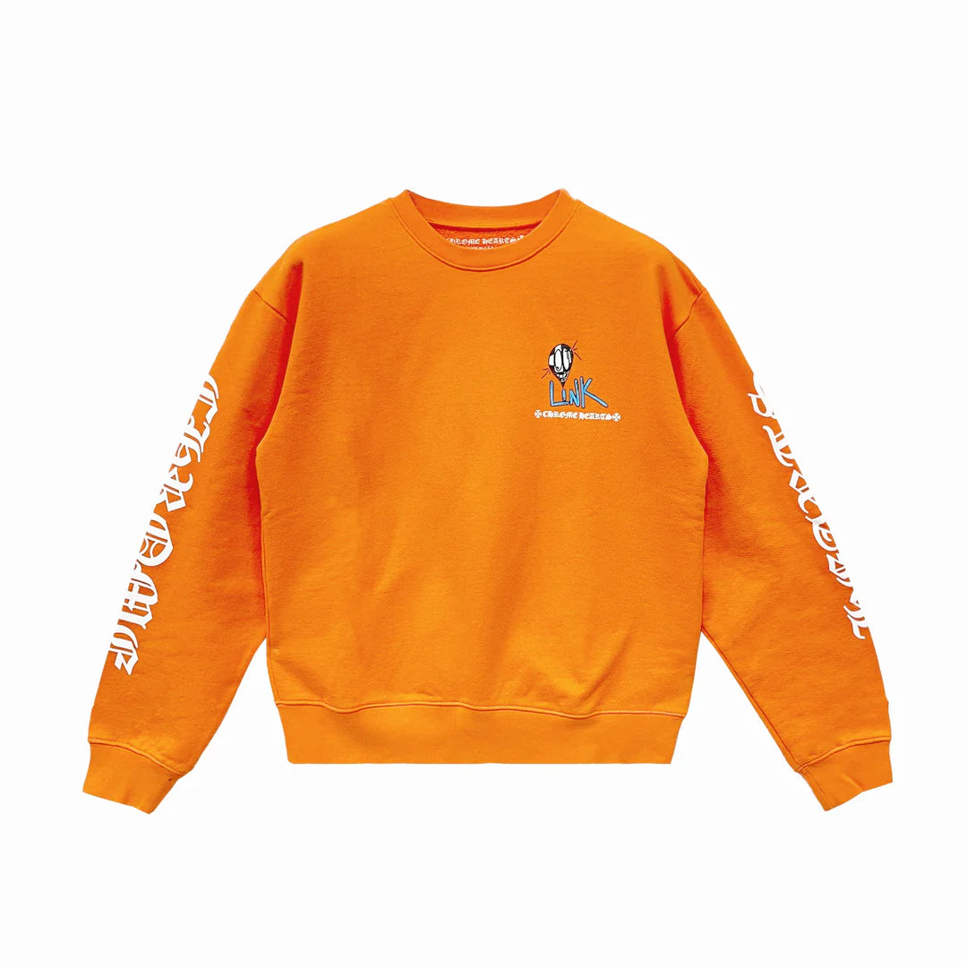 Chrome Hearts Matty Boy Orange Link & Build Chomper Sweatshirt