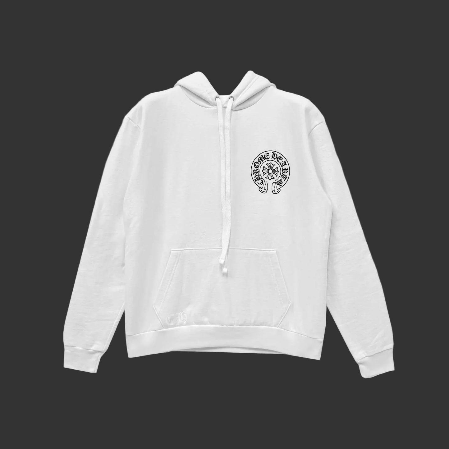 Miami Exclusive Horseshoe Logo Pullover White Hoodie
