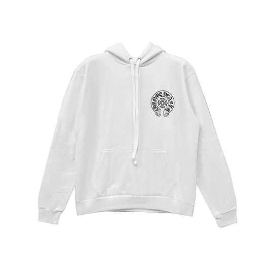 Miami Exclusive Horseshoe Logo Pullover White Hoodie