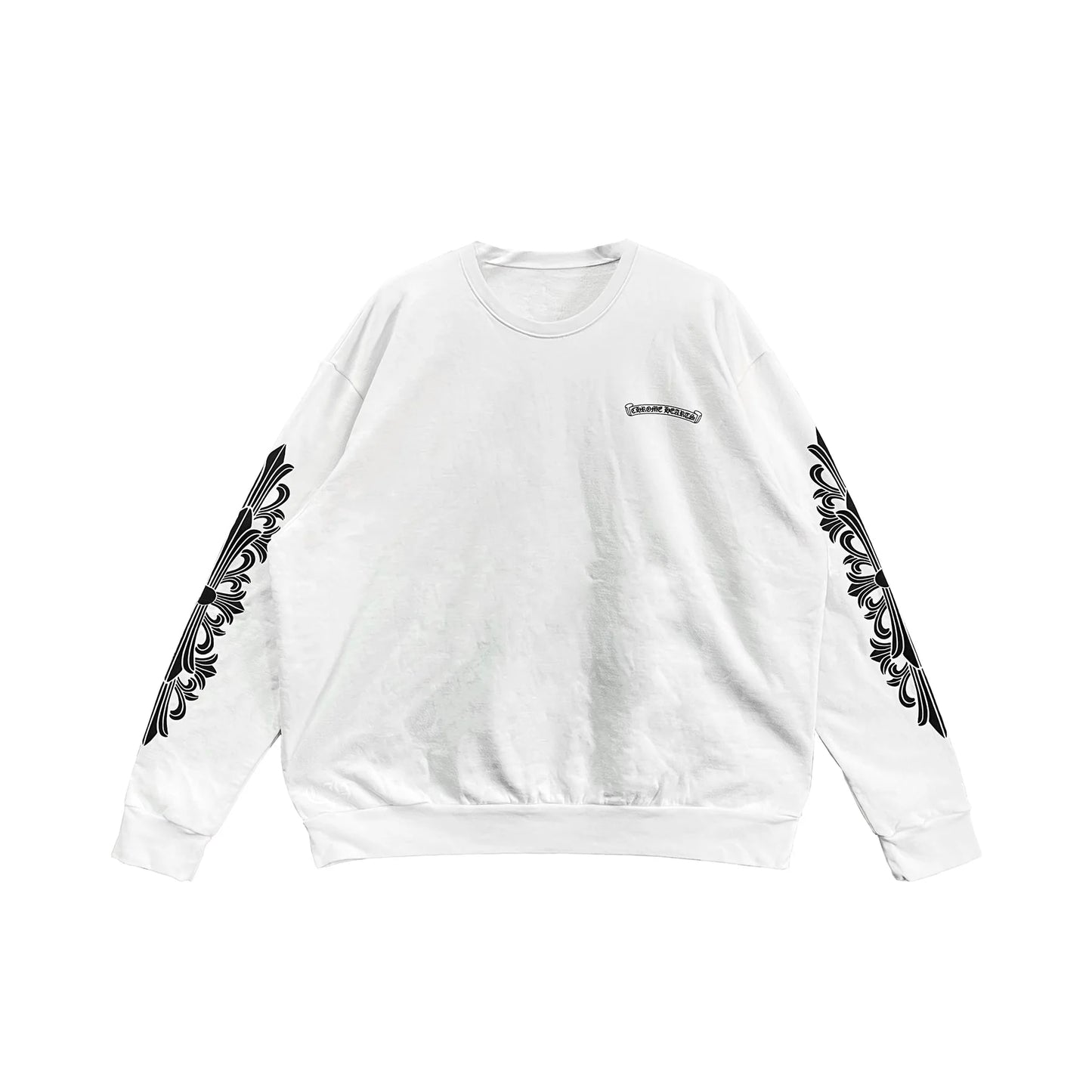 Pink Dagger Script Logo White Chrome Hearts Sweatshirt