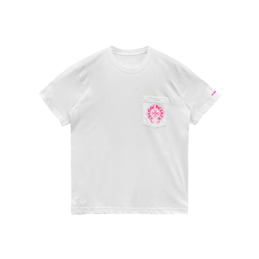 Pink Horseshoe Chrome Hearts Short Sleeve Tee