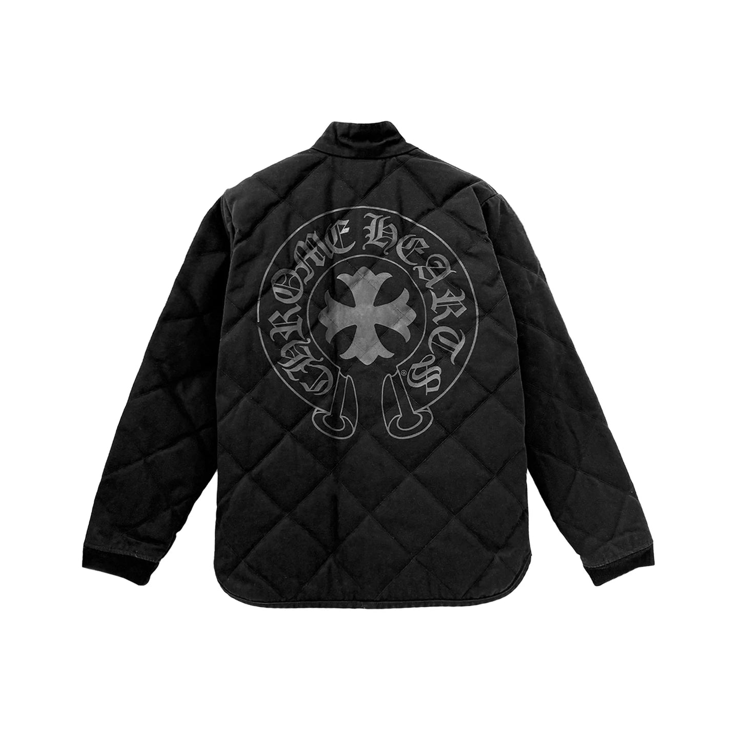 Chrome Hearts Quilted Horseshoe Black Padded Jacket