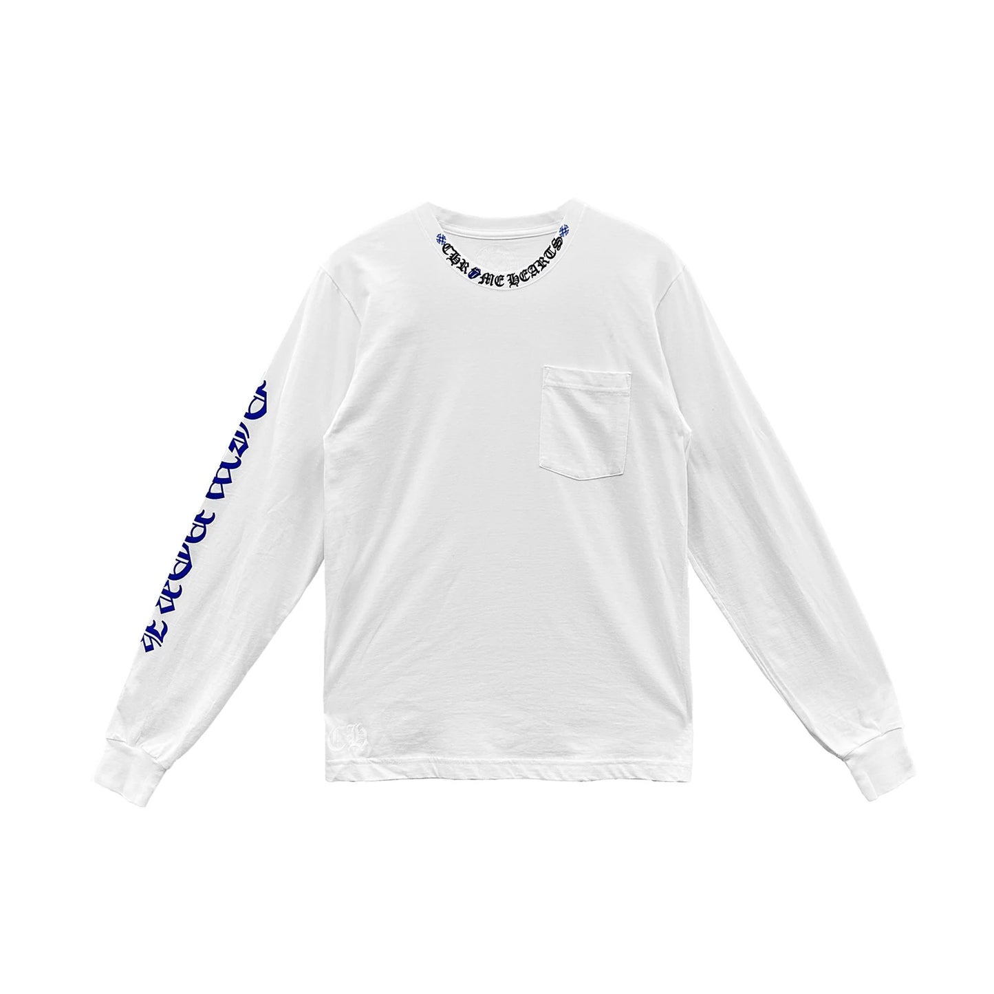Rolling Stones Blue Tongue Long Sleeve White Shirt