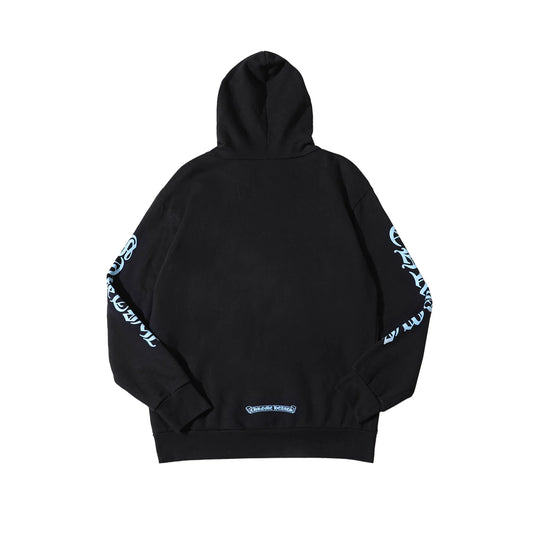 Script Black Zip Up Chrome Hearts Hoodie