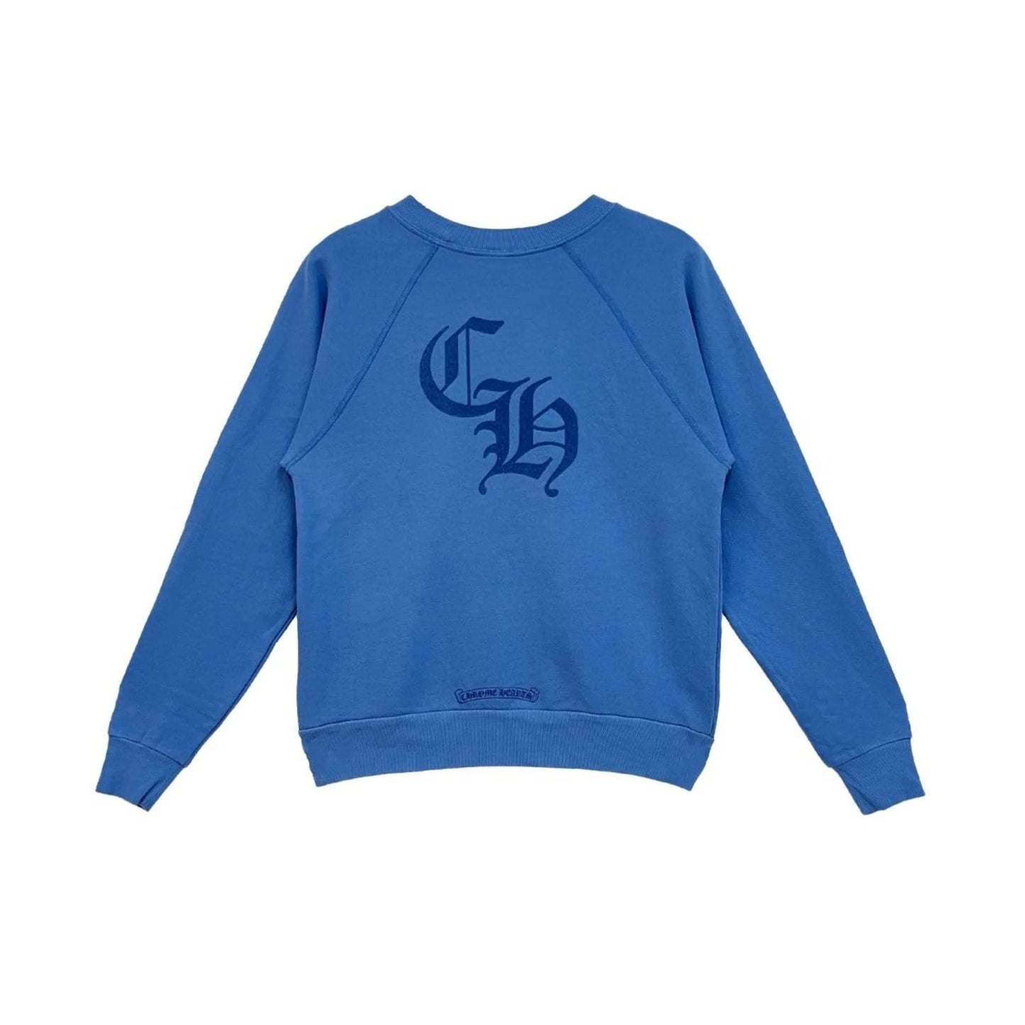 Chrome Hearts Blue CH Letter Triple Cross Sweatshirt