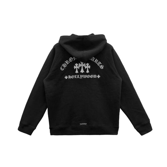 Chrome Hearts Triple Cross Script Sleeve Zip Up Hoodie