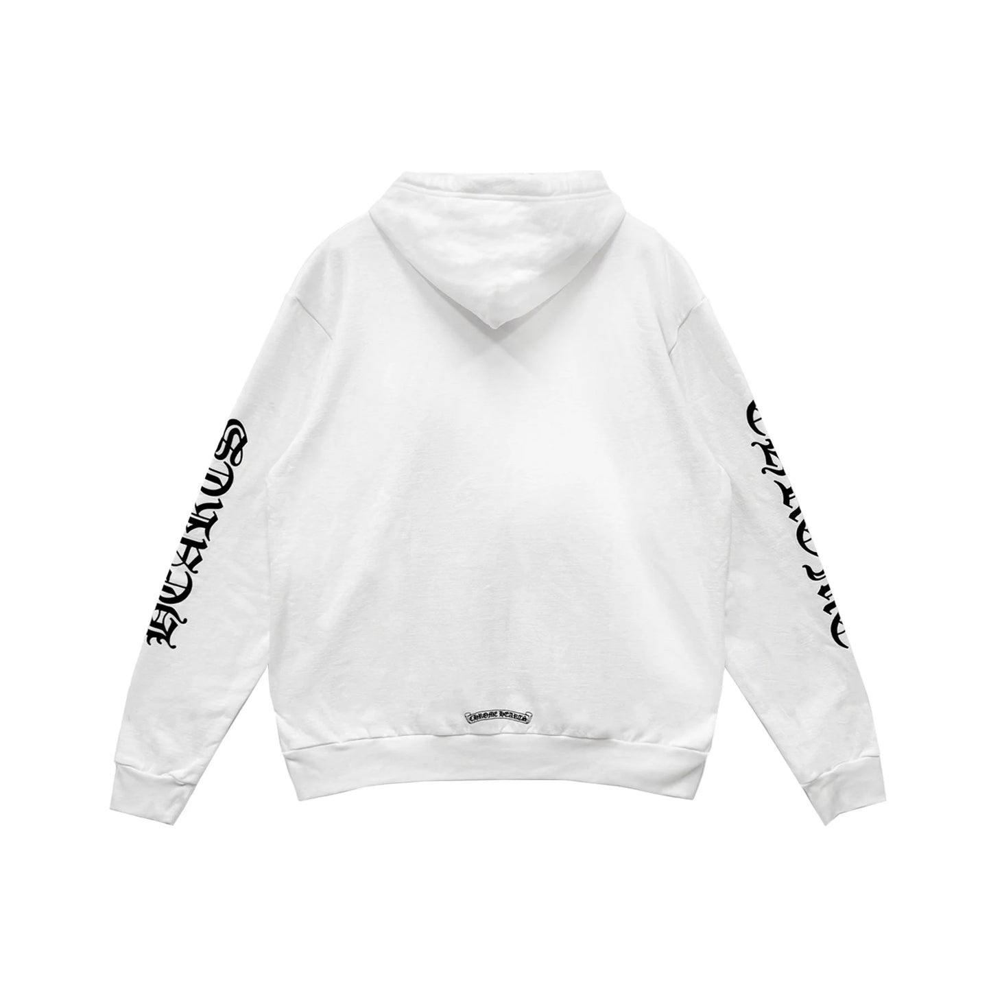 Vertical Logo White Pullover Chrome Hearts Hoodie
