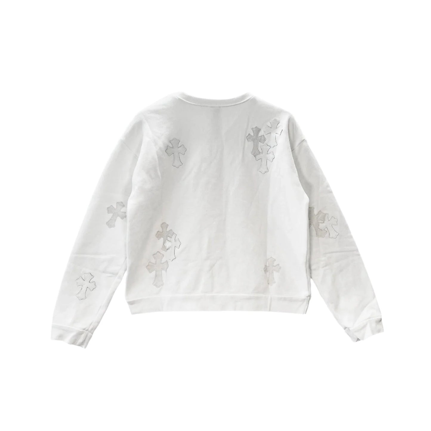 White Chrome Hearts Sweatshirt Patent Leather Cross