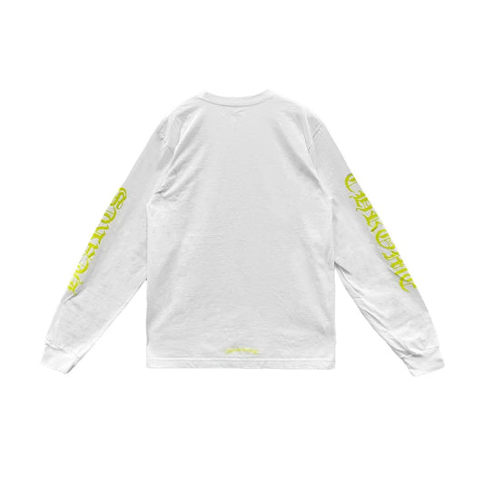 Yellow Neck Script Chrome Hearts Long Sleeve Tee