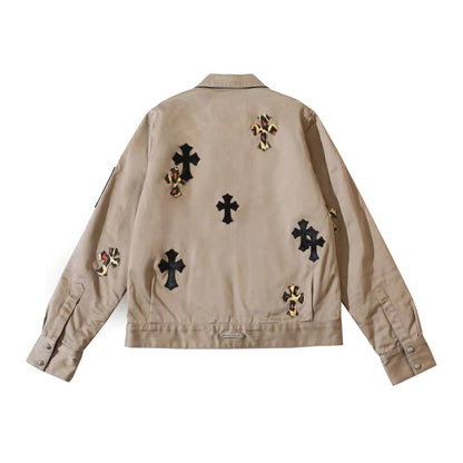 1of1 Lil Baby Black Leopard Cross Patch Jacket