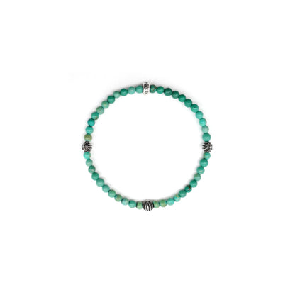 Chrome Hearts 4mm Sliver Cross Bracelet Green