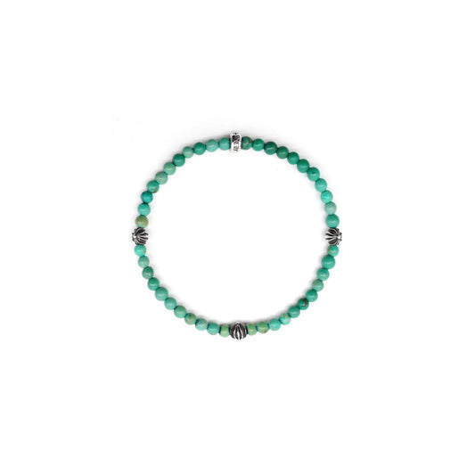 Chrome Hearts 4mm Sliver Cross Bracelet Green