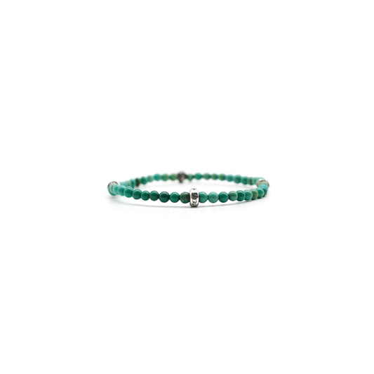 Chrome Hearts 4mm Sliver Cross Bracelet Green