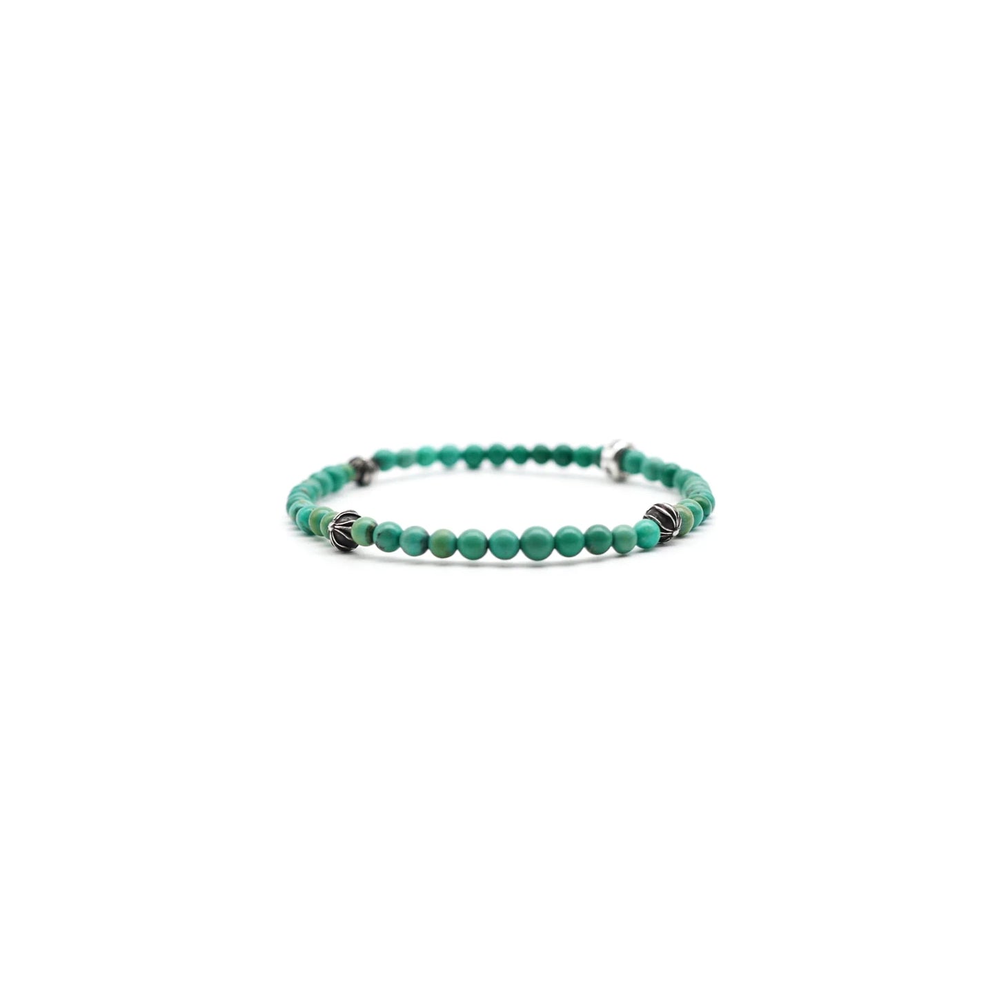 Chrome Hearts 4mm Sliver Cross Bracelet Green
