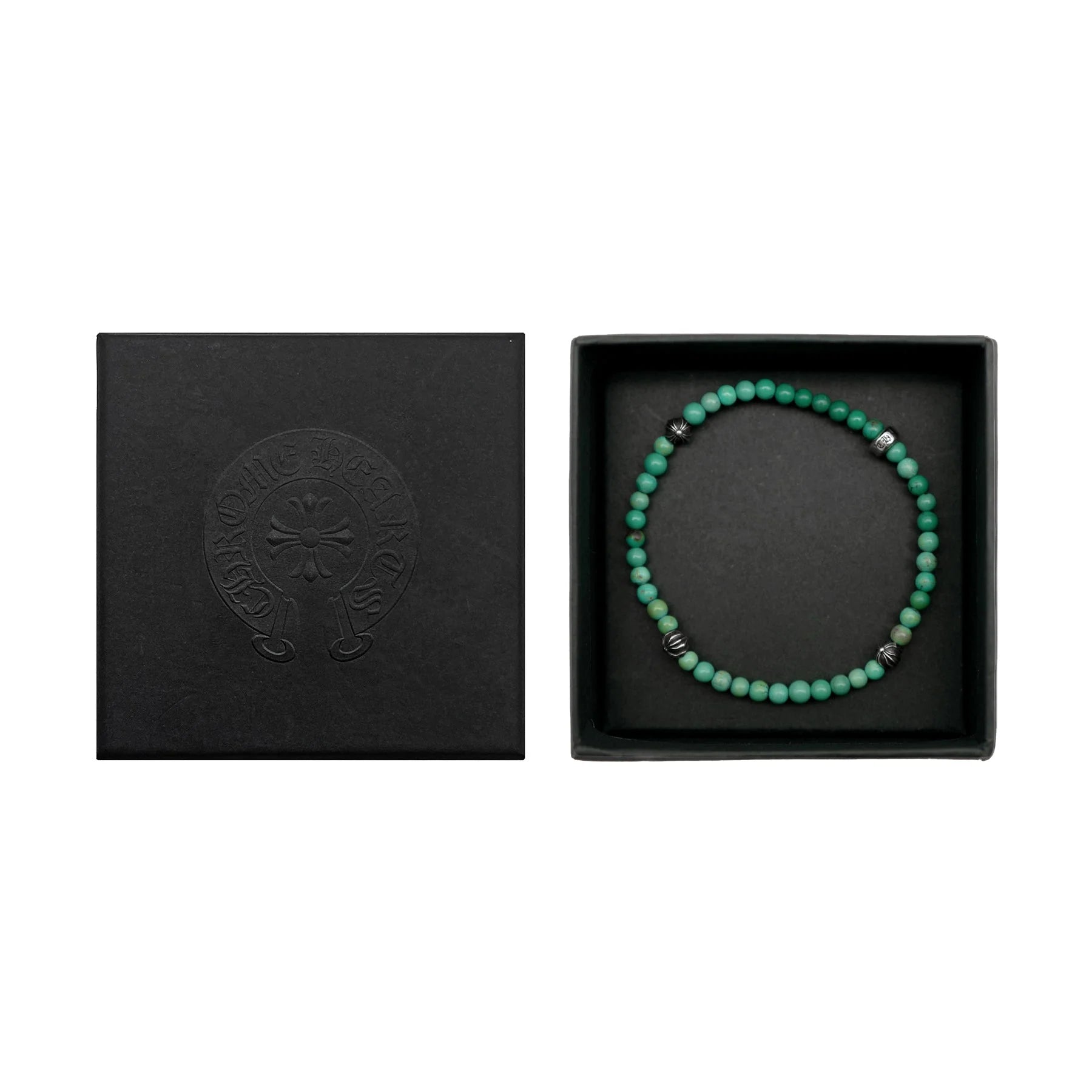 Chrome Hearts 4mm Sliver Cross Bracelet Green