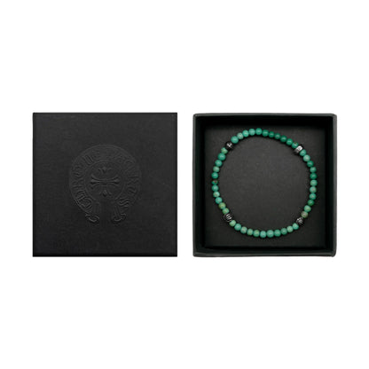Chrome Hearts 4mm Sliver Cross Bracelet Green