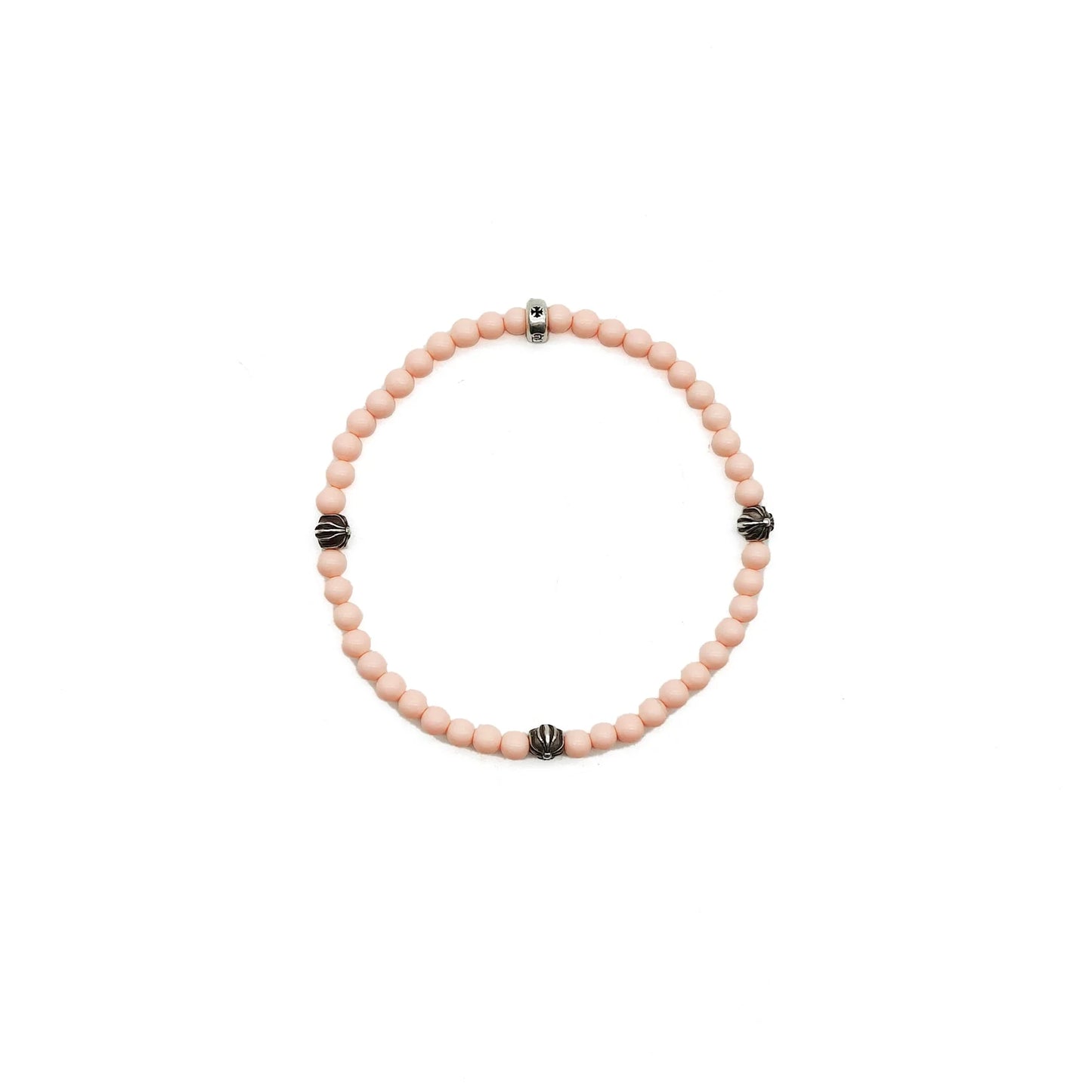 Chrome Hearts 4mm Sliver Cross Bracelet Pink