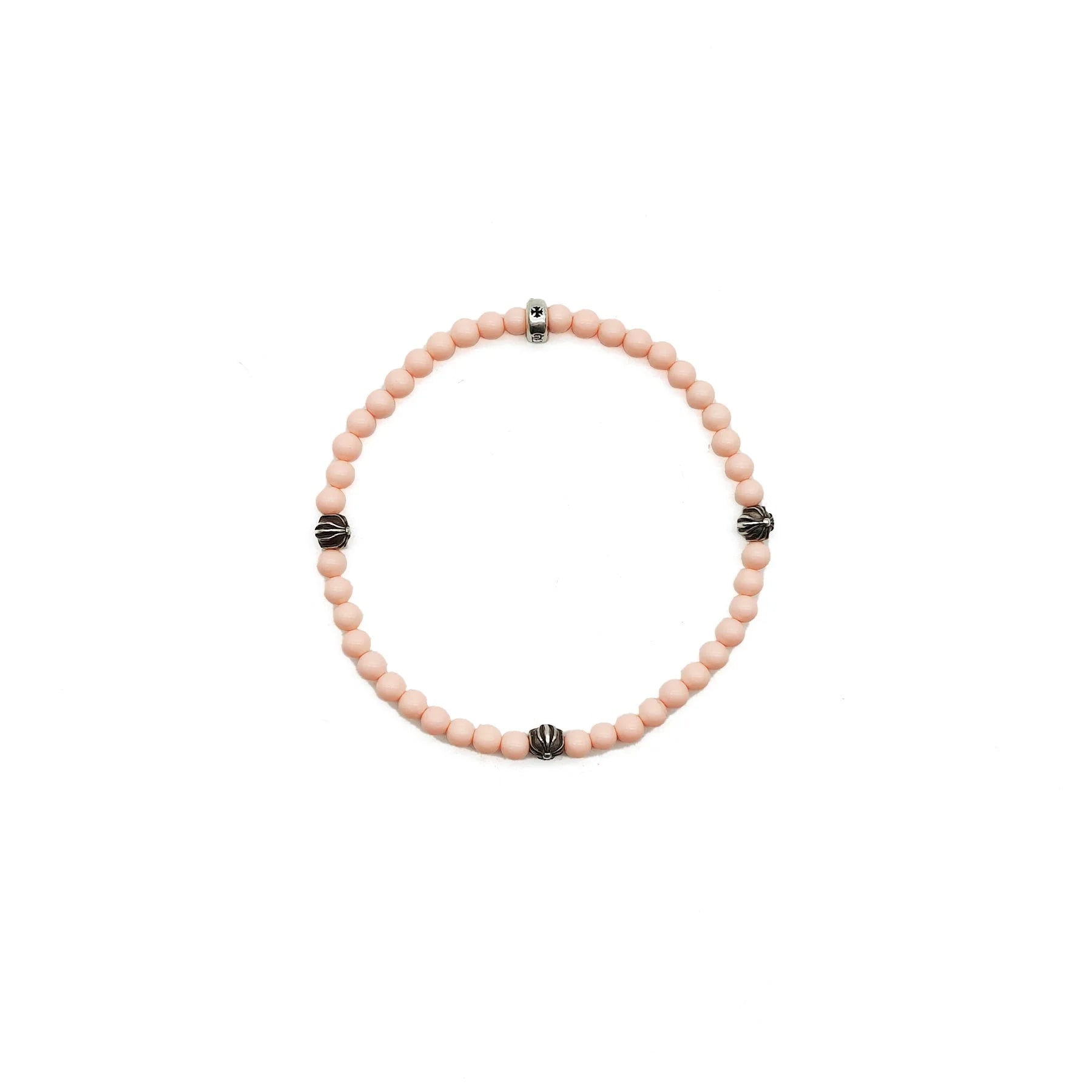 Chrome Hearts 4mm Sliver Cross Bracelet Pink