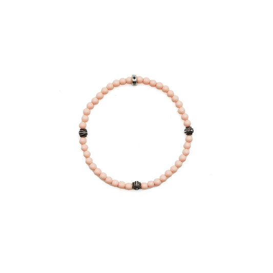 Chrome Hearts 4mm Sliver Cross Bracelet Pink