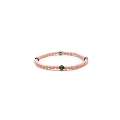Chrome Hearts 4mm Sliver Cross Bracelet Pink