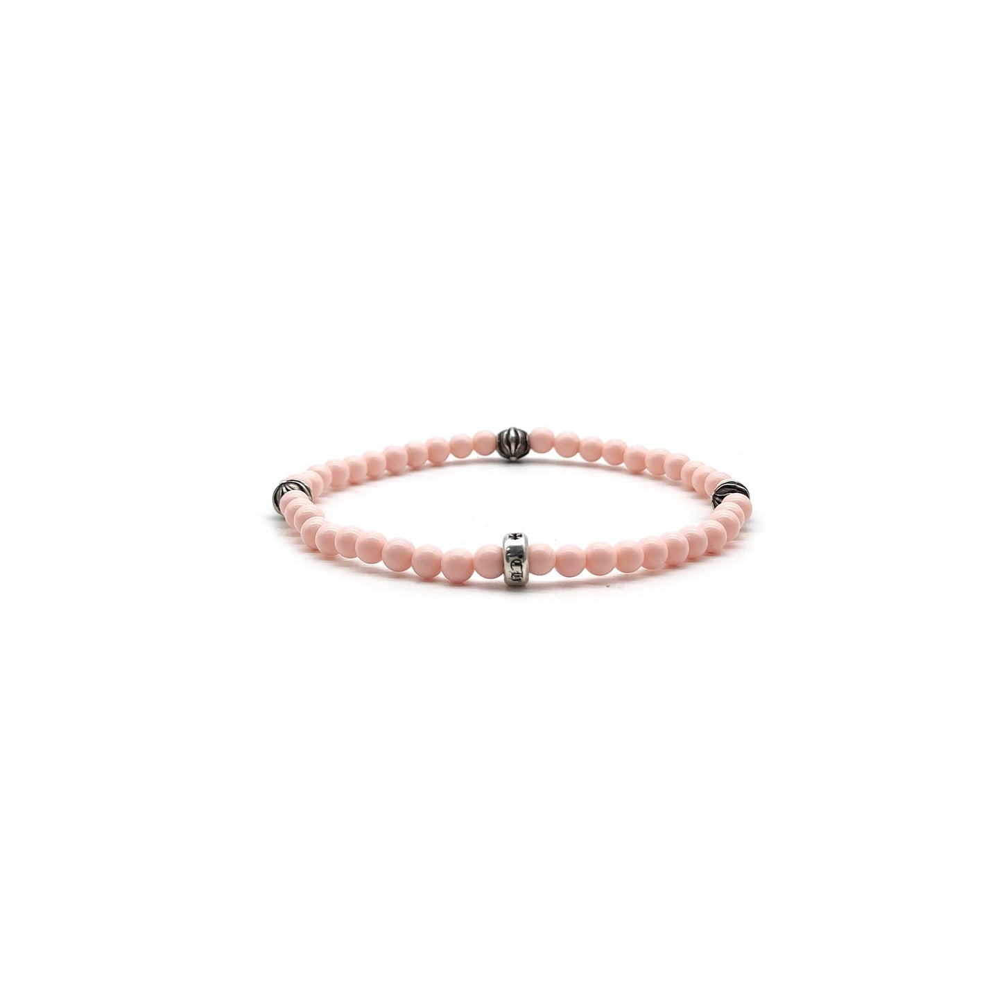 Chrome Hearts 4mm Sliver Cross Bracelet Pink