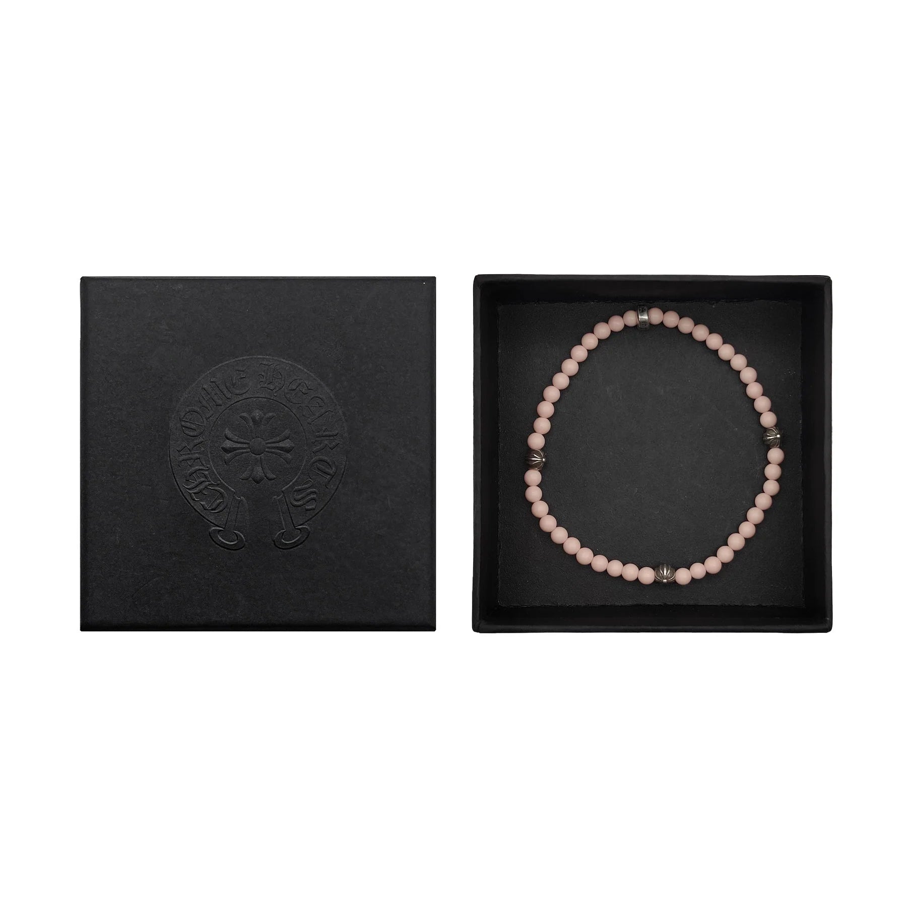 Chrome Hearts 4mm Sliver Cross Bracelet Pink