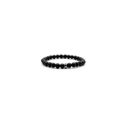 6mm Silver Dagger Chrome Hearts Beaded Bracelet
