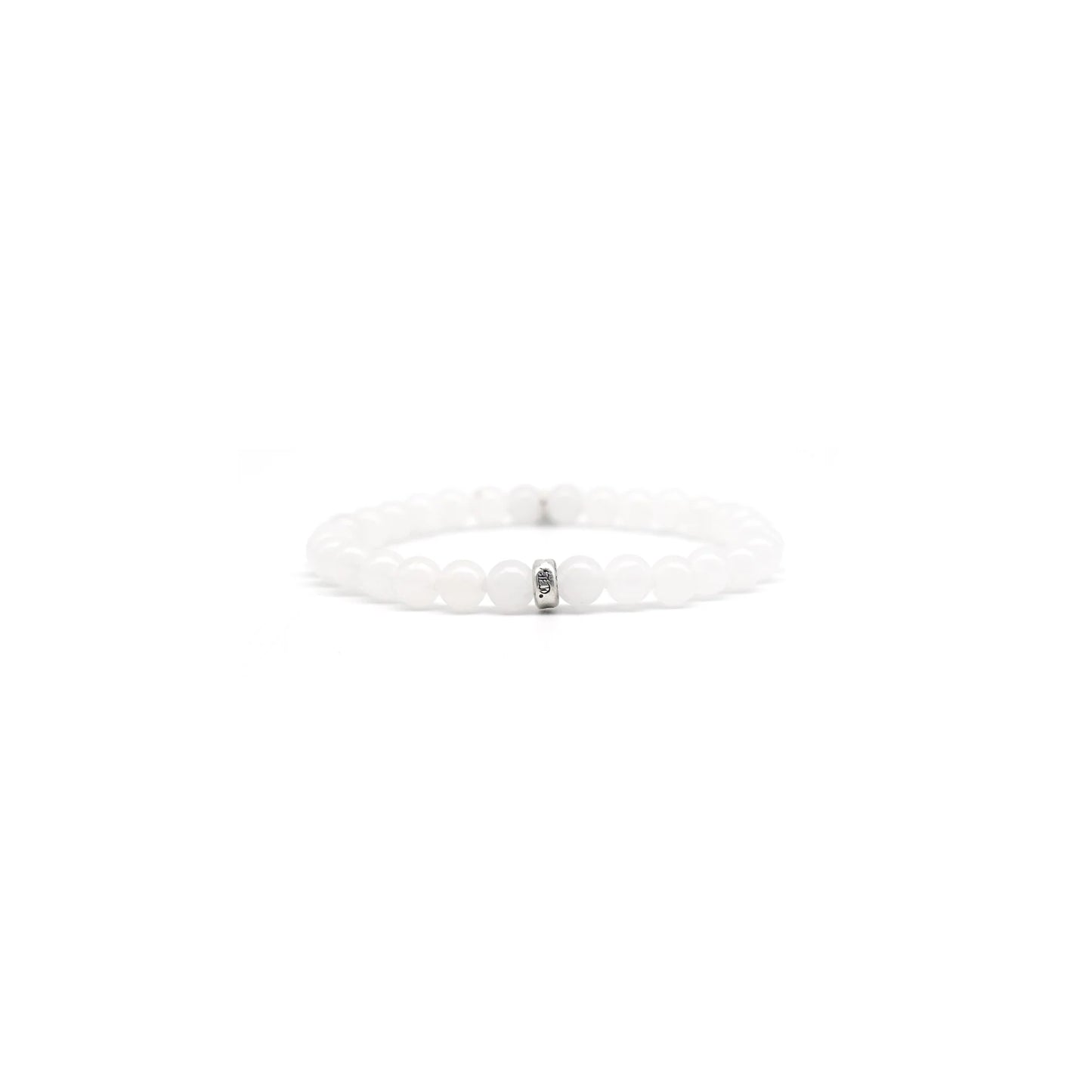 Chrome Hearts 6mm Silver Dagger Beaded Bracelet White