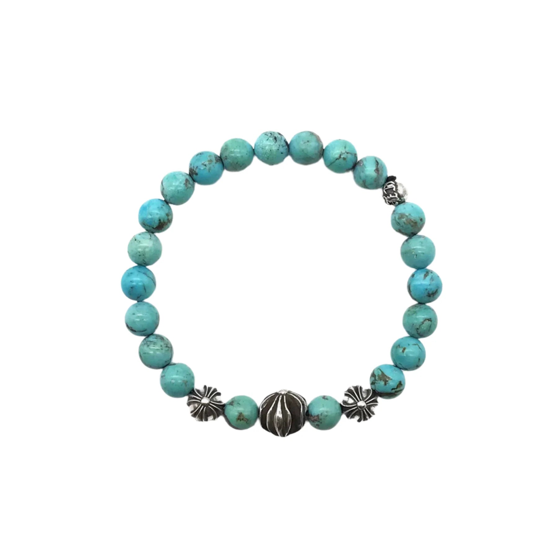 Chrome Hearts 8mm Green Beaded Bracelet