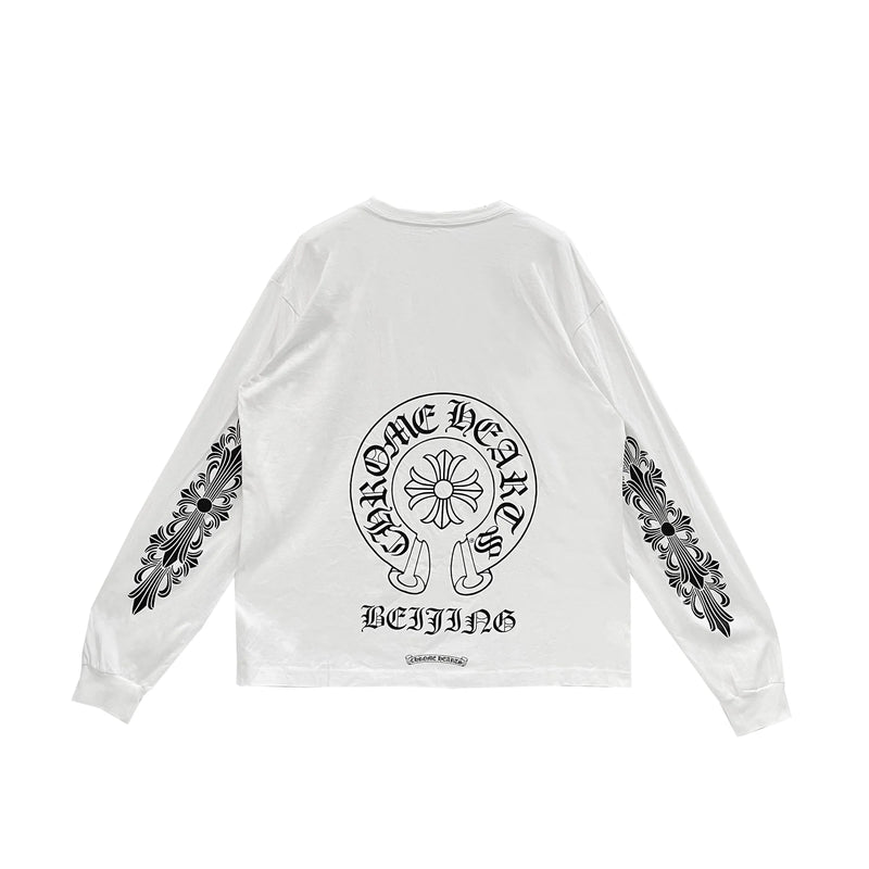 Beijing Exclusive Chrome Hearts Horseshoe Logo Long Sleeve Tee