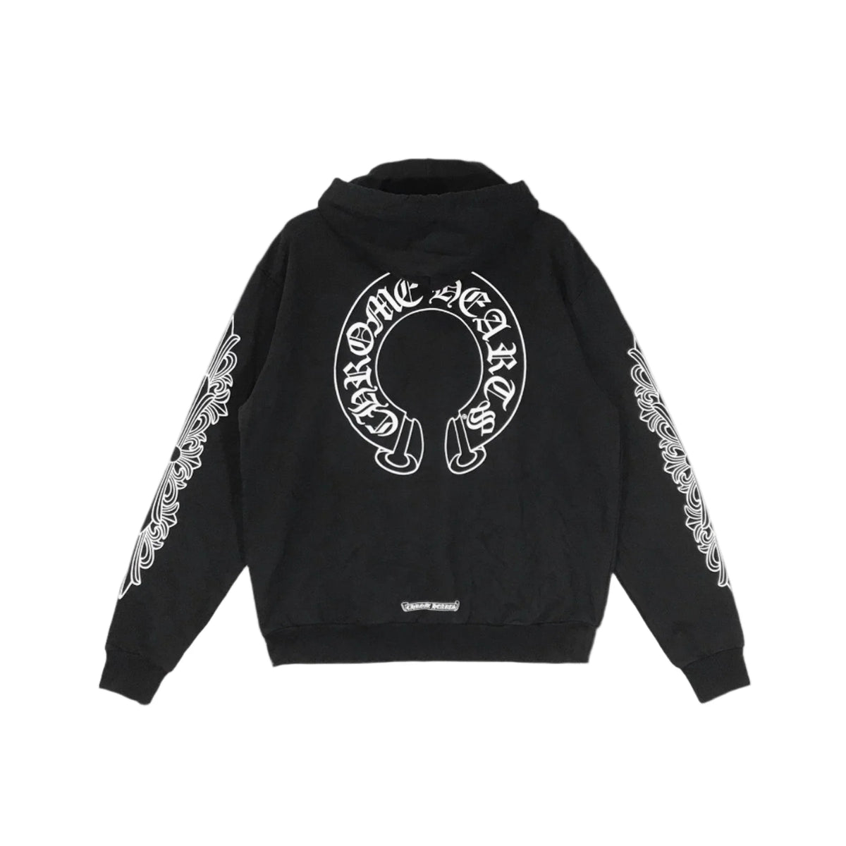 Black Chrome Hearts Horseshoe Pullover Hoodie
