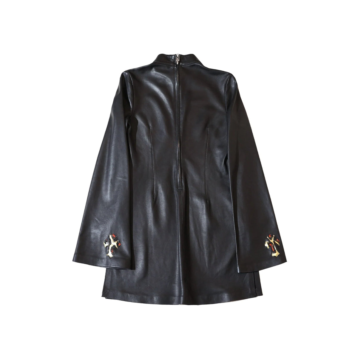 Leopard Cross Patch Black Coat