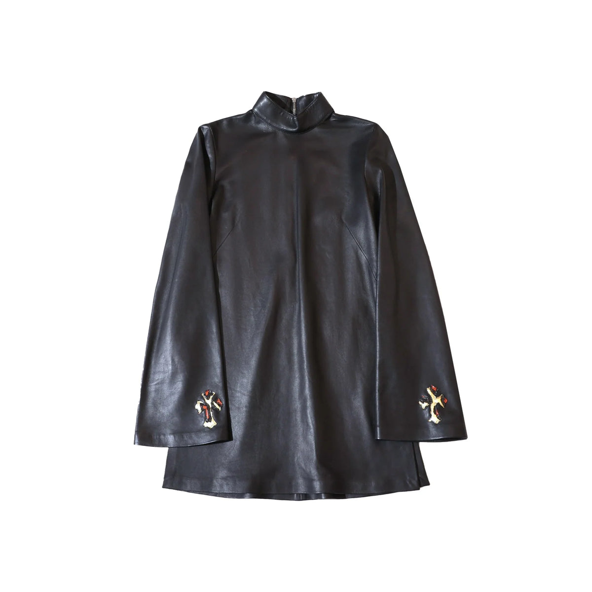 Leopard Cross Patch Black Coat
