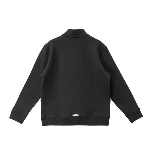 Black Triple Cross Half Zip Chrome Hearts Sweatshirt