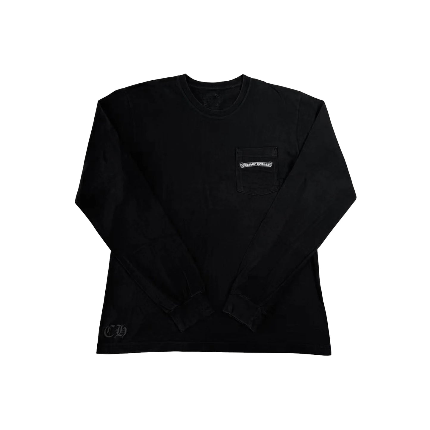 Black USA Script Long Sleeve Chrome Hearts Tee