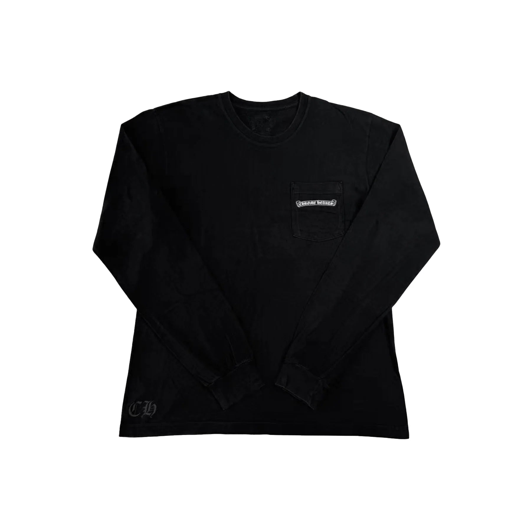 Black USA Script Long Sleeve Chrome Hearts Tee