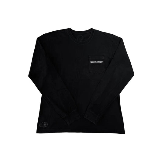 Black USA Script Long Sleeve Chrome Hearts Tee