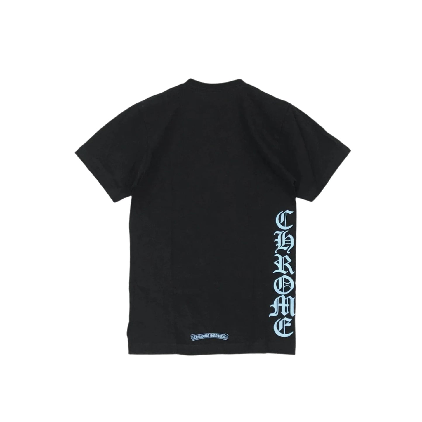 Blue Script Logo Black Short Sleeve T-Shirt