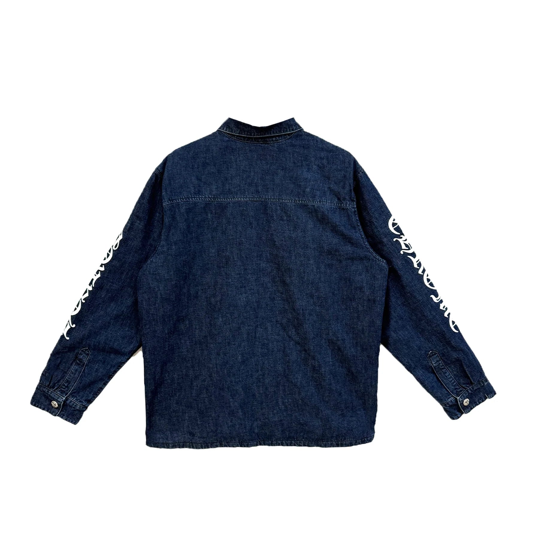 Blue Script Padded Chrome Hearts Denim Jacket