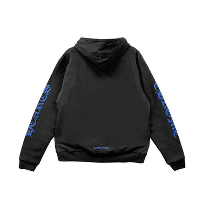 Blue Script Thermal Zip Up Chrome Hearts Hoodie
