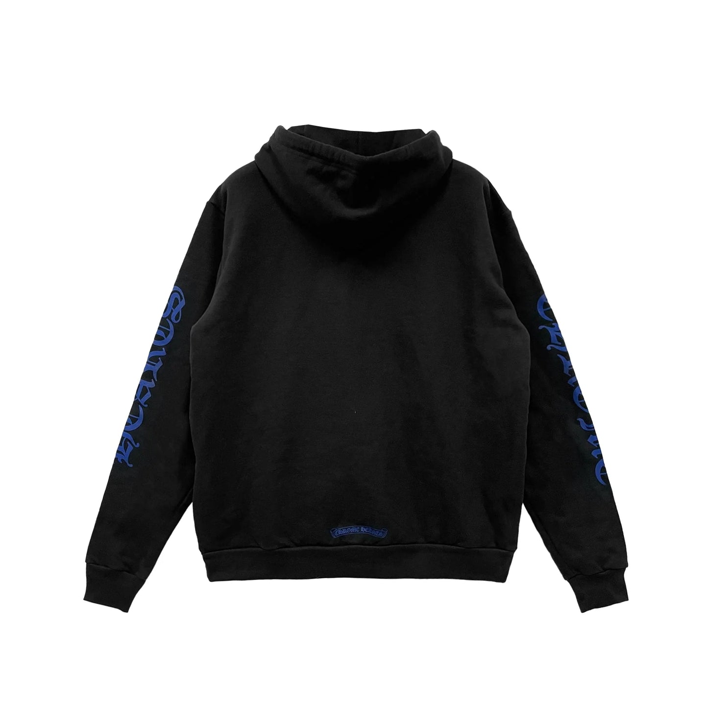 Blue Vertical Script Logo Chrome Hearts Pullover Hoodie