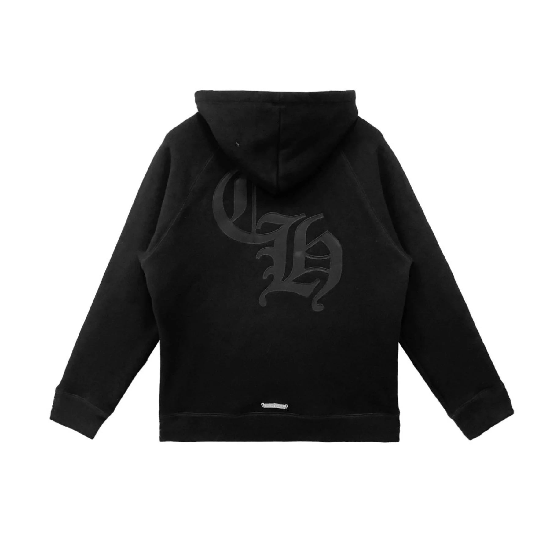 CH Cross Leather Patch Pullover Black Hoodie